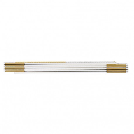 Kokkupandav puidust mõõdulint 1 m, valge-kollane