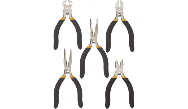 Szczypce precyzyjne, zestaw 5 szt.