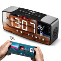 Radiobudzik bluetooth GreenBlue, FM, aux-in, 6W, temperatura, alarm, zegar, akumulator 2200mAh, GB20