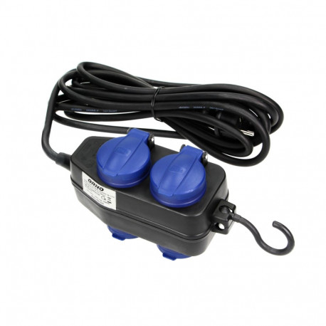 pritsmekindel töökoja pikendusjuhe IP44, 4 pistikupesa (2+2) 2P+Z (schuko), IP44, kummikaabel, H05RR