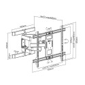 Uchwyt do telewizora Maclean, max VESA 600x400, 37-80", 60kg, czarny, MC-881