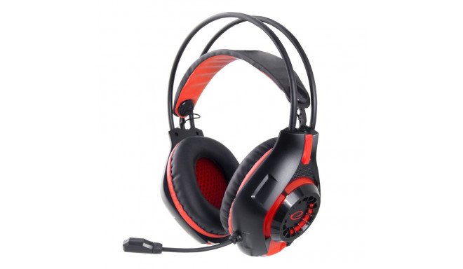 EGH420R Esperanza słuchawki z mikrofonem gaming deathstrike czerwone
