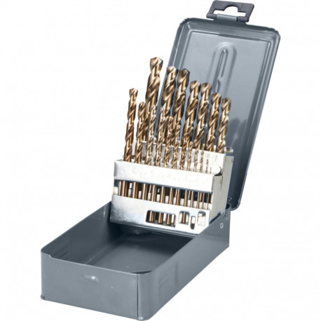 proline HSS-Co metalli puuride komplekt DIN338 lihvitud 25 tk (1-13 mm)