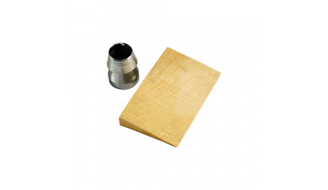 Klin puidust, laius=40mm varraste jaoks + metallist rõngas, läbimõõt=13mm