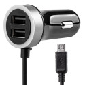 Ładowarka samochodowa pch pro-01 microusb + 2x usb 2.4a 12v 24v amio-02056