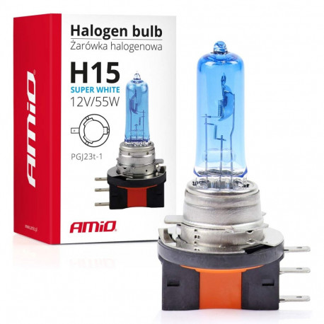 halogeenpirn h15 12v 55w super valge amio-01492