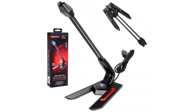 Mikrofon gamingowy NanoRS, LED, YouTube'i voogesitus, USB-kaabel 1,5 m, tundlikkus 21 dB+3 dB, RS710