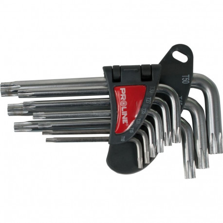 torx-võtmete komplekt 9 tk t10-t50 cv proline