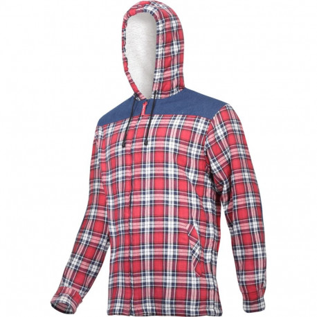 flanellist särk soojendatud tugevdatud punane-tumesinine 2xl ce lahti