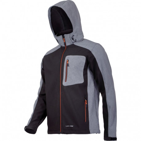 Kurtka softshell z kapt. czar.-szar.-pom., "l", ce, lahti