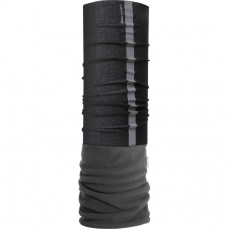 Chusta wielofunkcyjna z polarem czar.-szara z odblask.,lahti