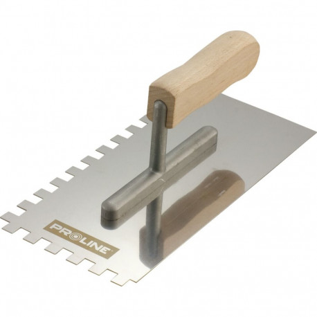 Paca roostevaba 270*130mm hammas 10*10 puidust käepide avaga alumiinium proline