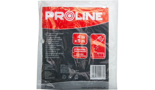 Folia gruba (grubość: ok.45 mikro-m) 4x5m ldpe malarska extramocna proline