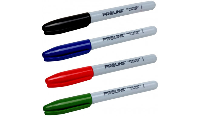 Marker perm. "mini", 4 värvi, proline (80 tk.)