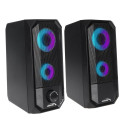 Głośniki komputerowe bluetooth 4.2, 3.5mm mini jack, USB 5v Audiocore AC845 czarne moc 10W - sterowa