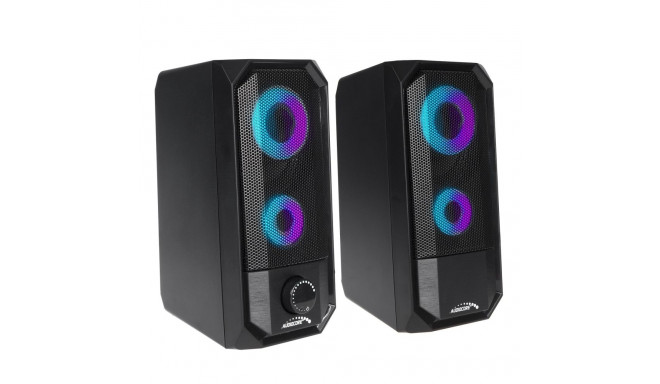 Arvutikõlarid bluetooth 4.2, 3.5mm mini jack, USB 5v Audiocore AC845 mustad võimsus 10W - puutetundl