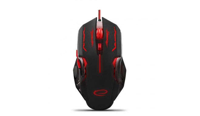 EGM403R Esperanza juhtmega mängur hiir LED 6D optiline USB apache punane