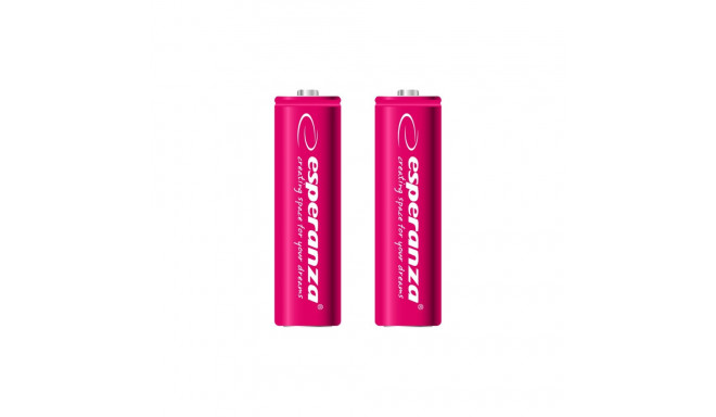 EZA103R Esperanza akupatareid Ni-MH AA 2000mAh 2tk punased