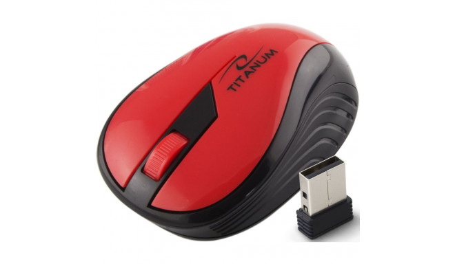 TM114R Titanum juhtmevaba 2.4ghz 3D optiline USB vikerkaarepunane hiir