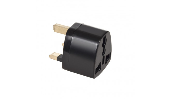 Adapter pesa EU pistik UK Maclean, must, MCE154