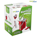 Mop płaski z wiadrem i wyciskaczem GreenBlue, dwa wkłady microfibra HQ, pojemność 8L, MaxiClean GB85