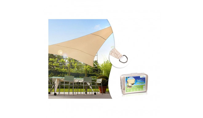 Żagiel ogrodowy zacieniacz UV GreenBlue, polüester, 3,6m kolmnurk, kreemjas, hüdrofoobne pind, GB500