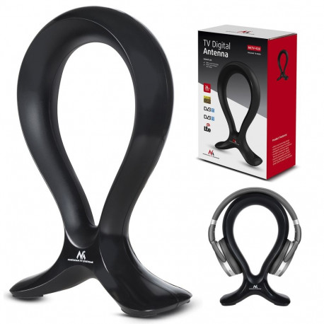 Antena TV DVB-T/T2 HEVC Maclean, sisemine, LTE – max väljundtase 100dB?V, kõrvaklappide alus, MCTV-9