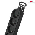 Listwa zasilająca Maclean, przedłużacz 5 gniazd, z wyłącznikiem, czarny, 2300W, 5m, MCE185