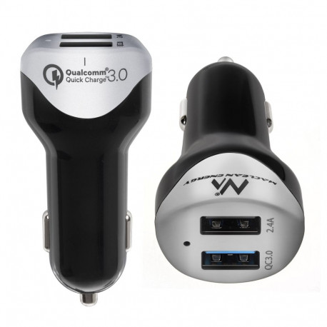Ładowarka autolaadija max4,8A 2xUSB Maclean Energy MCE157 Qualcomm Quick Charge QC 3.0 pluss kaabel 
