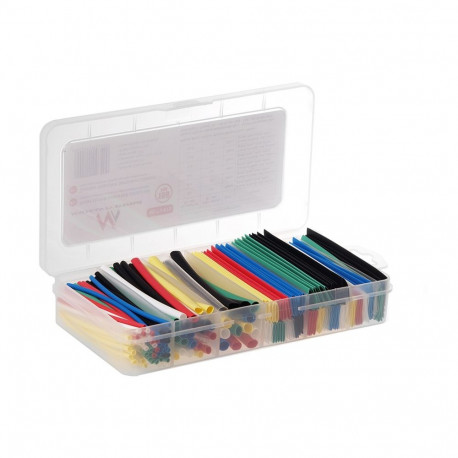 Zestaw koszulek termokurczliwych Maclean, 7 kolorów, długość 95mm, szerokość, 2mm, 4mm, 6mm, 8mm, 10