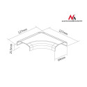 Listwa maskująca Maclean, Do kabli, Narożna, Plastik systemowa, W 127x127x21,5 mm, MC-697