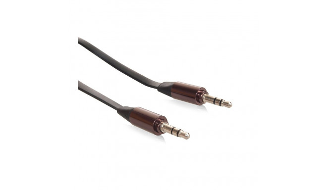 Kaabel Maclean, Jack 3.5mm, Lame, Metallist pistik, 2m, Must, MCTV-695 B