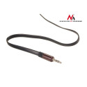 Przewód Maclean, Jack 3.5mm, Płaski, Metalowy wtyk, 2m, Czarny, MCTV-695 B