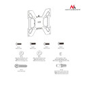 Uchwyt do telewizora lub monitora Maclean, max vesa 200x200, 23-42", 20kg, czarny, MC-597