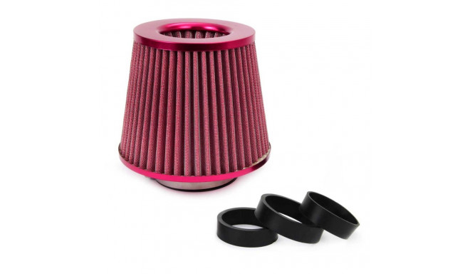 Universaalne punane koonusõhufilter + 3 adapterit amio-01042