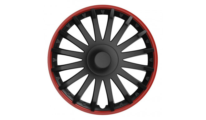 Autokilp must crystal 15" black&red (must punase äärega)