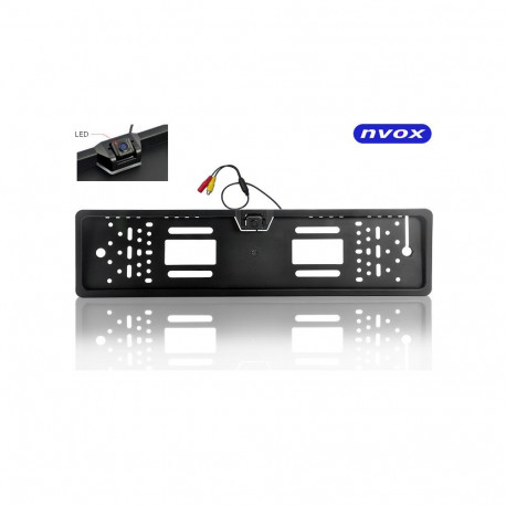 Samochodowa kamera wbudowana w ramkę rejestracyjną z podświetleniem diodami led o białej barwie świa