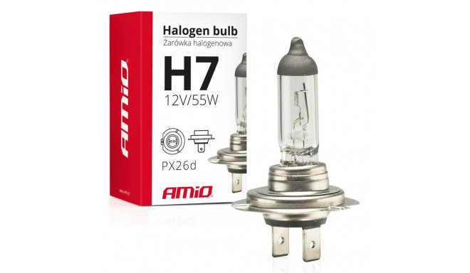 Żarówka halogenowa h7 12v 55w filtr uv (e8) amio-01156