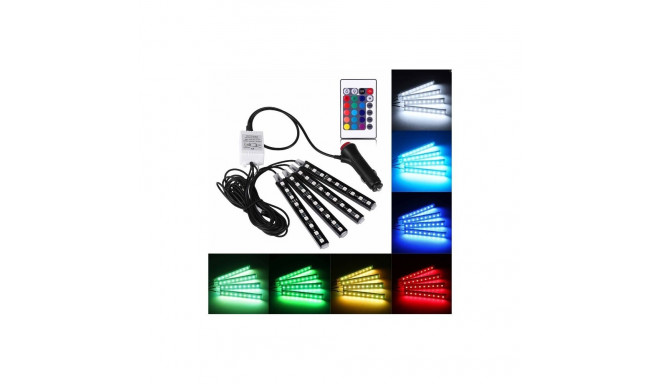 ZD65A Oświetlenie wnętrza auta rgb4x9led