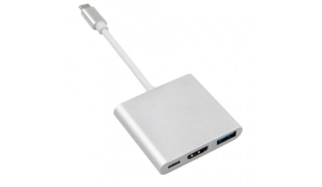 MCTV-840 52385 USB-C – HDMI / USB 3.0 / USB-C adapter metallkorpus 4K