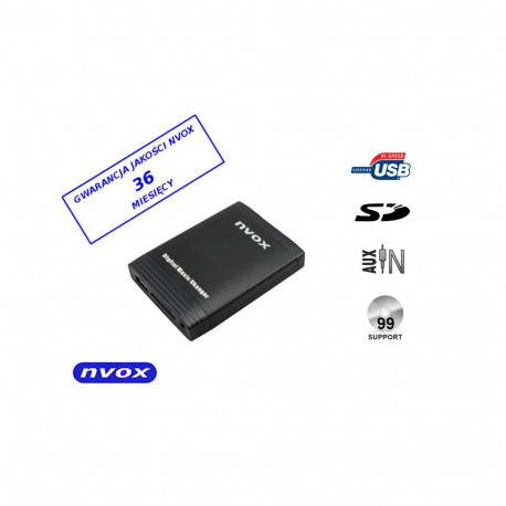 Digitaalne vahetaja MP3 USB SD emulaator TOYOTA CITROEN PEUGEOT... (NVOX NV1086M TOY AYGO C1 PEU10