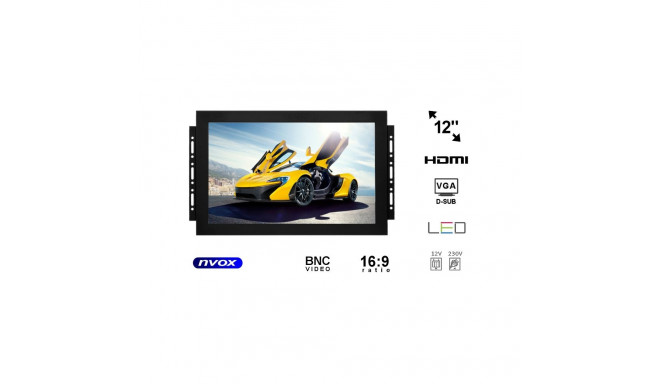 Monitor open frame LED 12cali z wejściem VGA HDMI BNC... (NVOX OP1211 VGA)