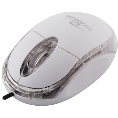 TM102W Mysz przewodowa 3D optyczna USB Raptor biała Titanum