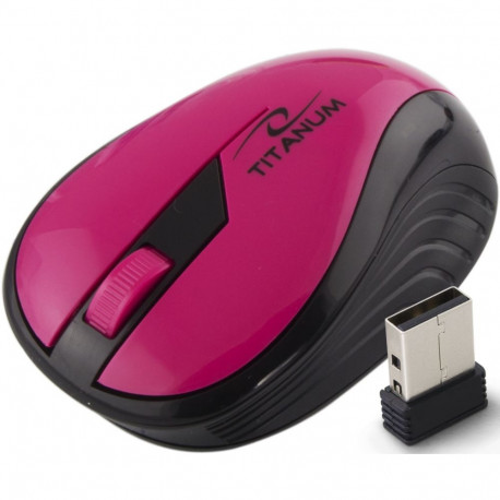 TM114P juhtmevaba 2.4GHz 3D optiline USB Rainbow roosa hiir