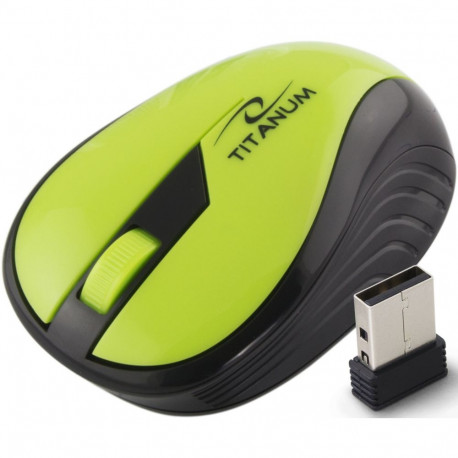 TM114G juhtmevaba 2.4GHz 3D optiline USB Rainbow roheline hiir
