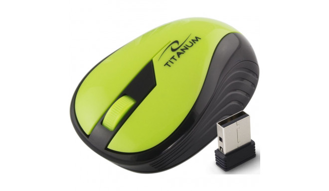 TM114G Juhtmevaba 2.4GHz 3D optiline USB hiir Vikerkaar roheline