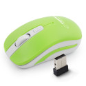 EM126WG Mysz bezprzewodowa 2.4GHz 4D optyczna USB Uranus zielono-biała