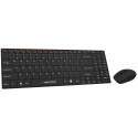 EK122K Zestaw bezprzewodowy klawiatura + mysz 2.4GHz USB Liberty czarny