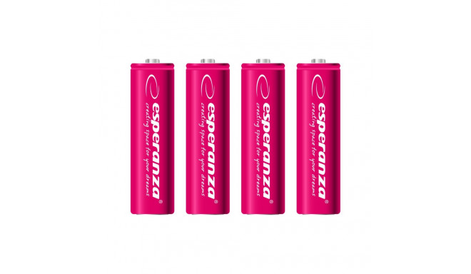 EZA104R Akumulatorki Ni-Mh AA 2000mAh 4 sztuki czerwone Esperanza