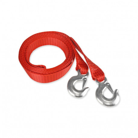 Lina holownicza linka do holowania taśmowa 7500 kg 50 mm 5 m hak + hak amio-02013